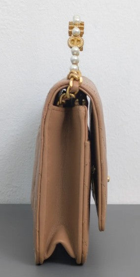 Torebka Chanel WOC z rączką 3B Dark Beige Lambskin/Gold