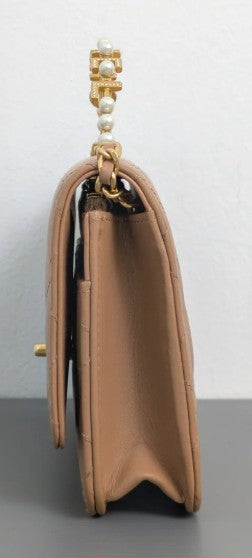 Torebka Chanel WOC z rączką 3B Dark Beige Lambskin/Gold