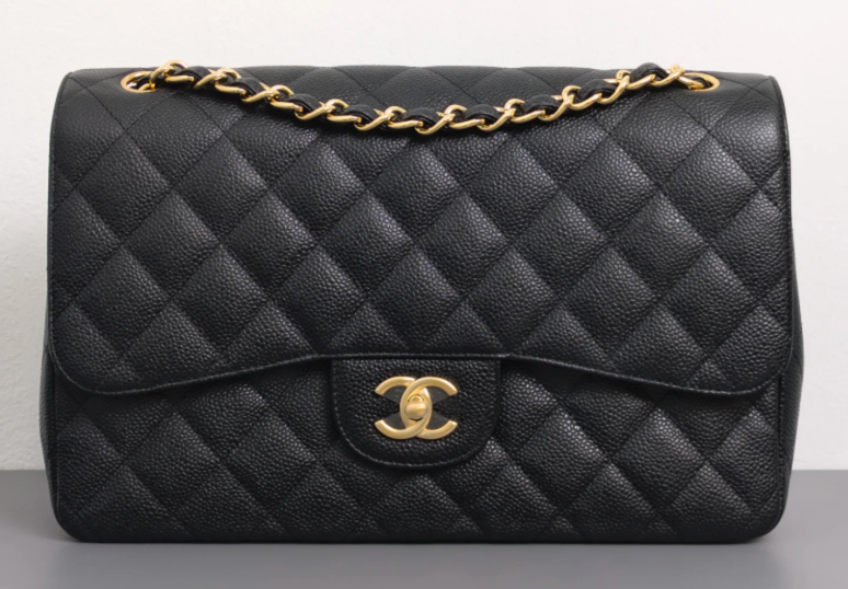 Torebka Chanel Jumbo caviar black/gold - like NEW