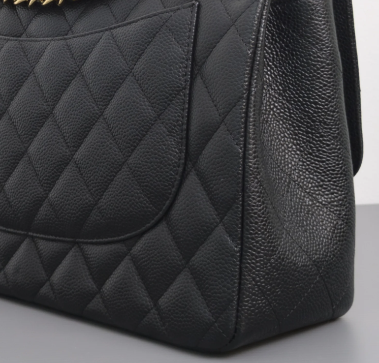 Torebka Chanel Jumbo caviar black/gold - like NEW