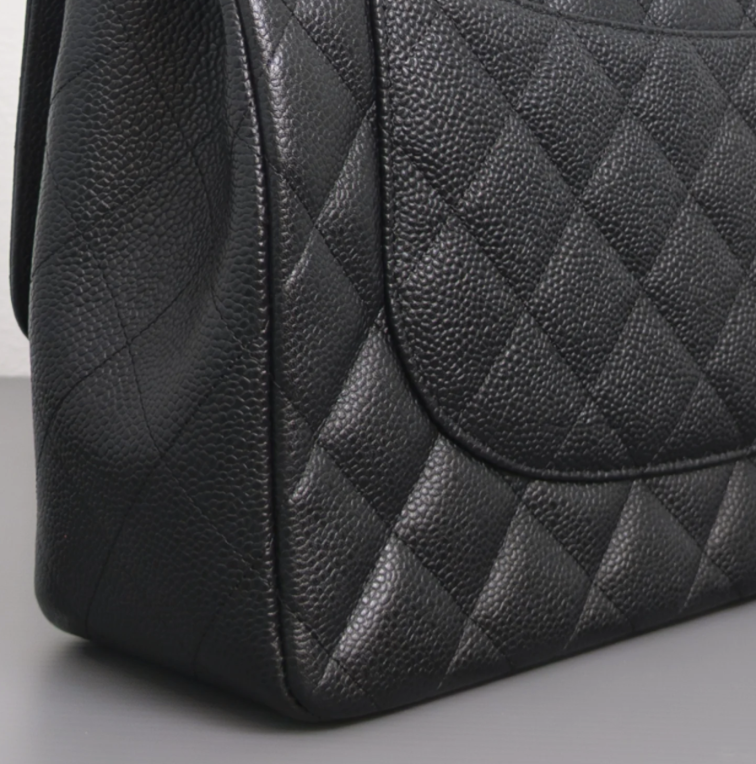 Torebka Chanel Jumbo caviar black/gold - like NEW