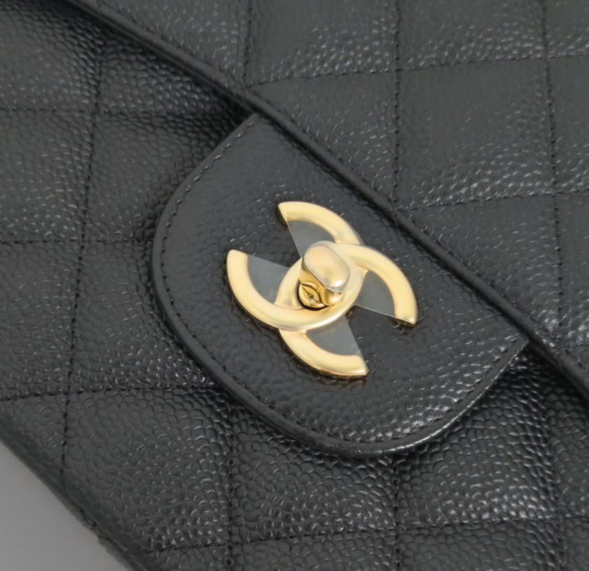 Torebka Chanel Jumbo caviar black/gold - like NEW