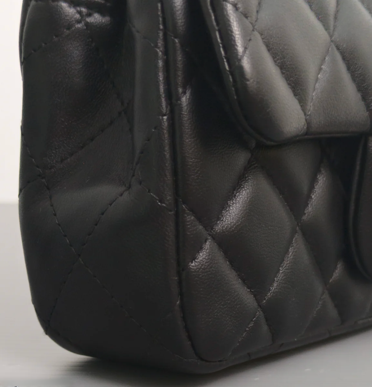 Torebka Chanel Mini Rectangle black lambskin/silver PERFECT