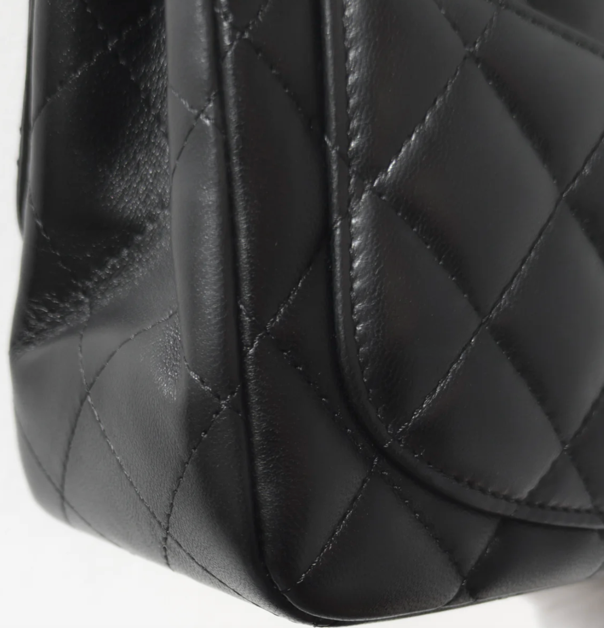 Torebka Chanel Mini Square black lamb/silver PERFECT