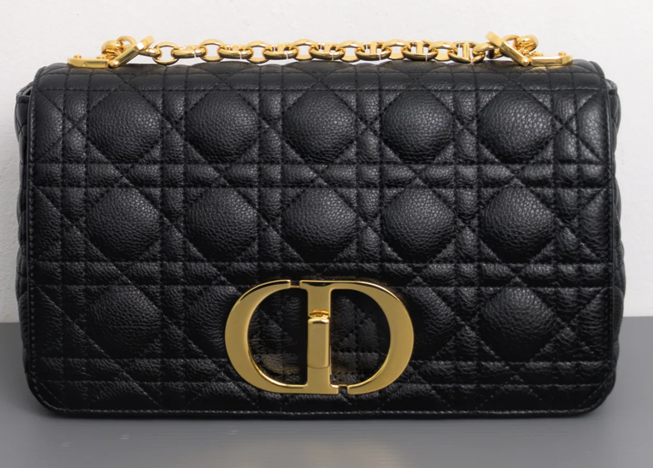 Torebka Dior Caro medium black/gold 2022 PERFECT
