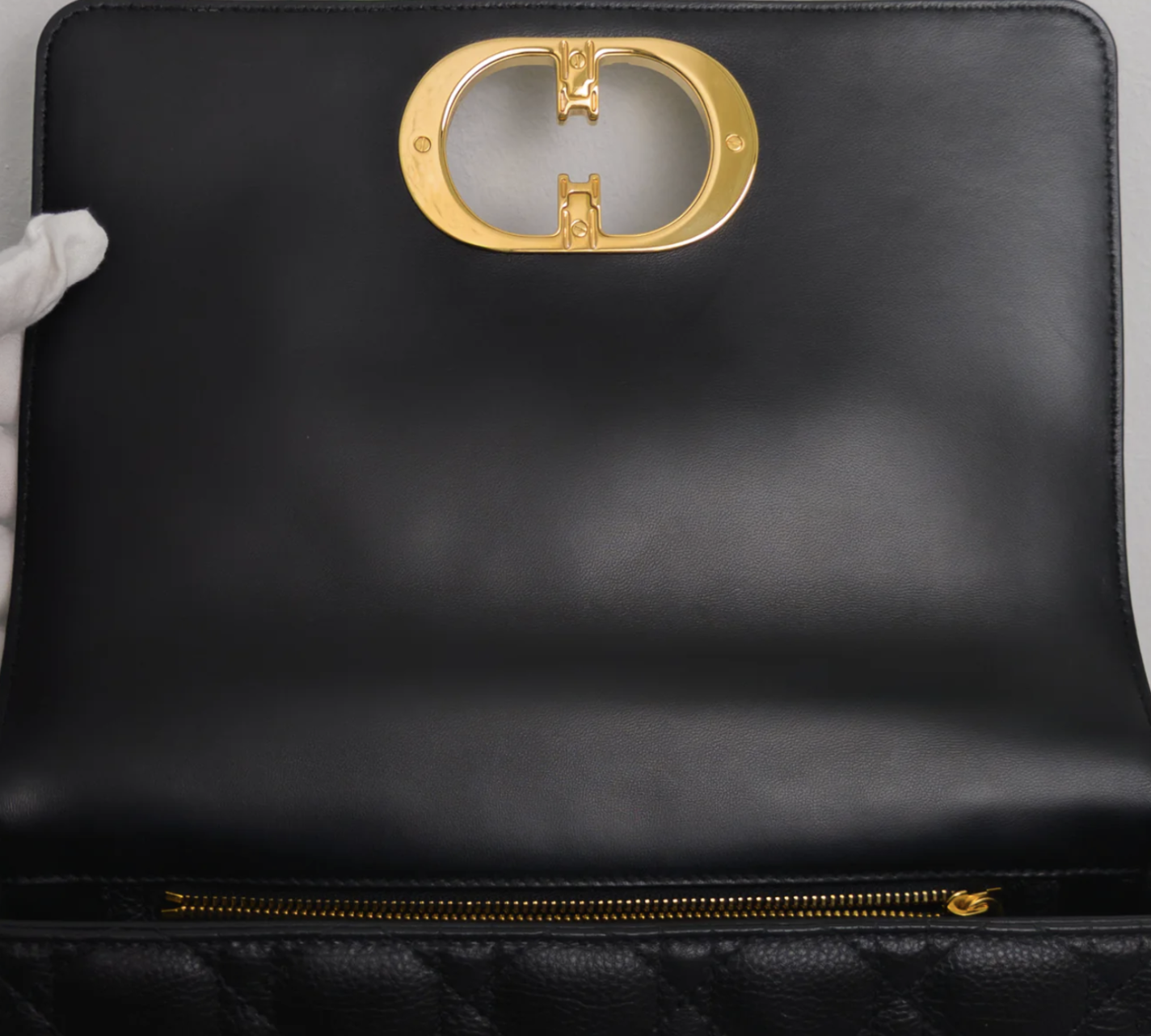 Torebka Dior Caro medium black/gold 2022 PERFECT