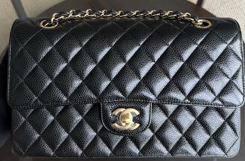 Torebka Chanel classic flap medium black caviar/gold hdw 2018r. NOWA