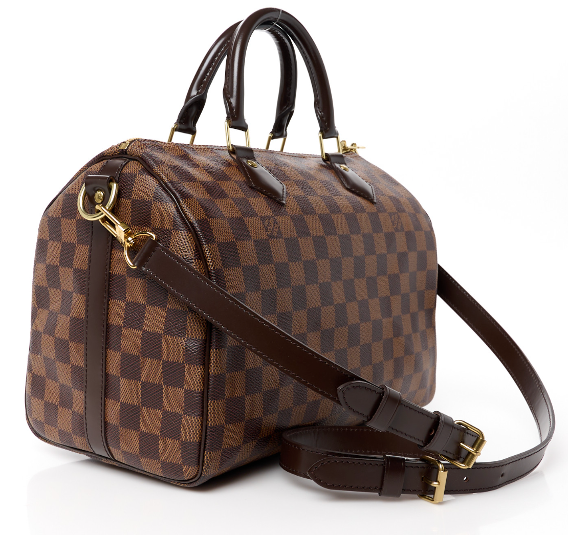 Torebka Louis Vuitton Speedy 30 Bandouliere damiere ebene