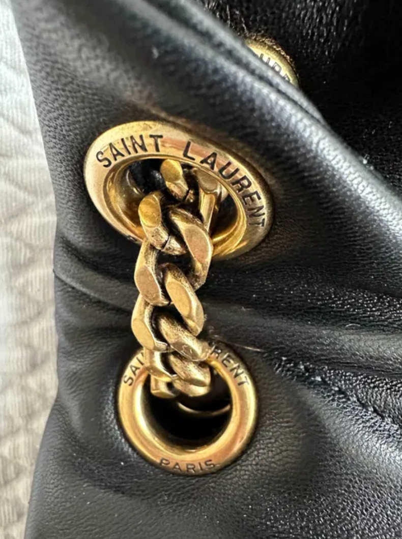 Torebka Saint Laurent Lou Lou Puffer small black/gold