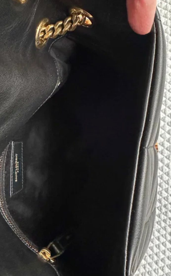 Torebka Saint Laurent Lou Lou Puffer small black/gold