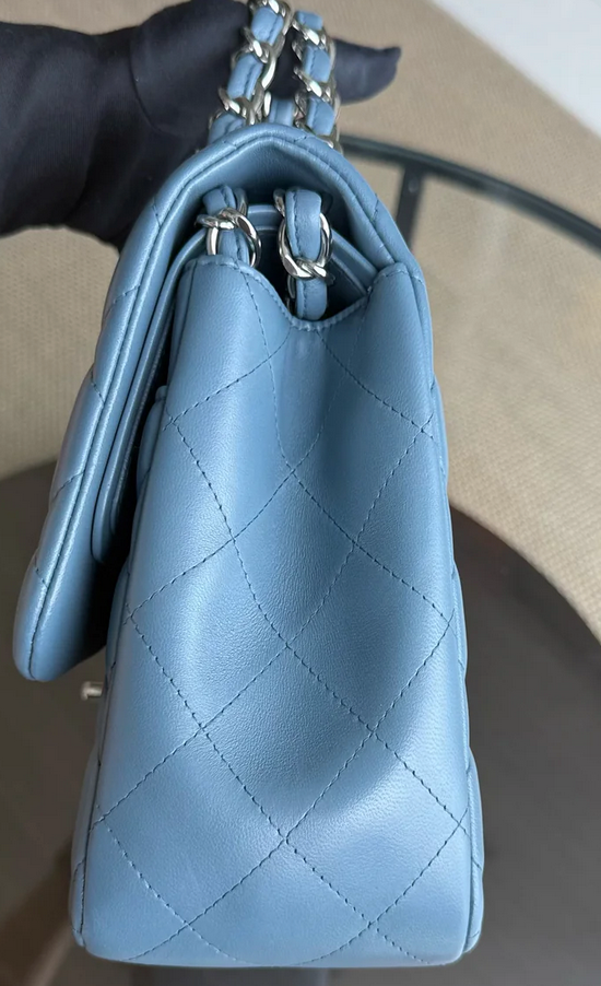 Torebka Chanel jumbo lamb blue/silver 2013