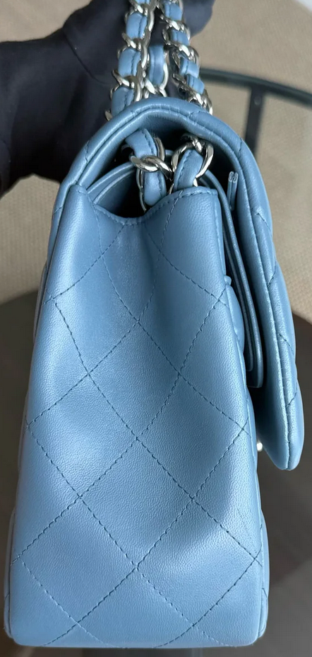Torebka Chanel jumbo lamb blue/silver 2013