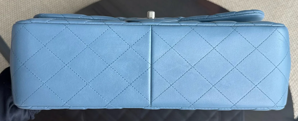 Torebka Chanel jumbo lamb blue/silver 2013