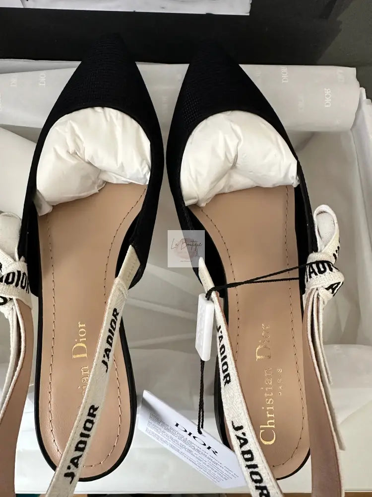 Buty Dior J’adior Slingback Flat R.38 Czarne Nowe