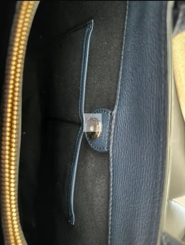 Torebka Burberry granat skóra z paskiem nowa