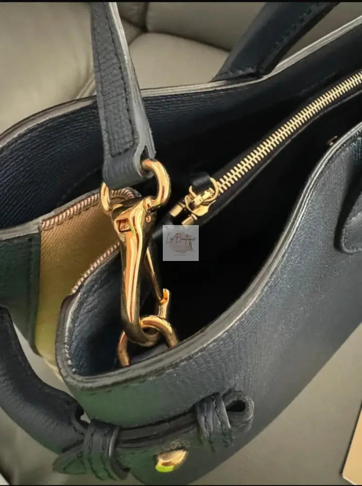 Torebka Burberry granat skóra z paskiem nowa