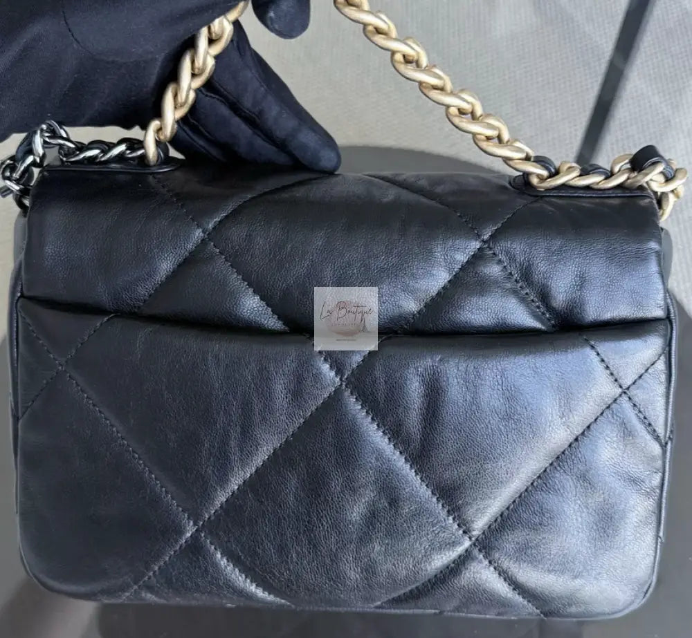 Torebka Chanel 19 small black/gold z rachunkiem