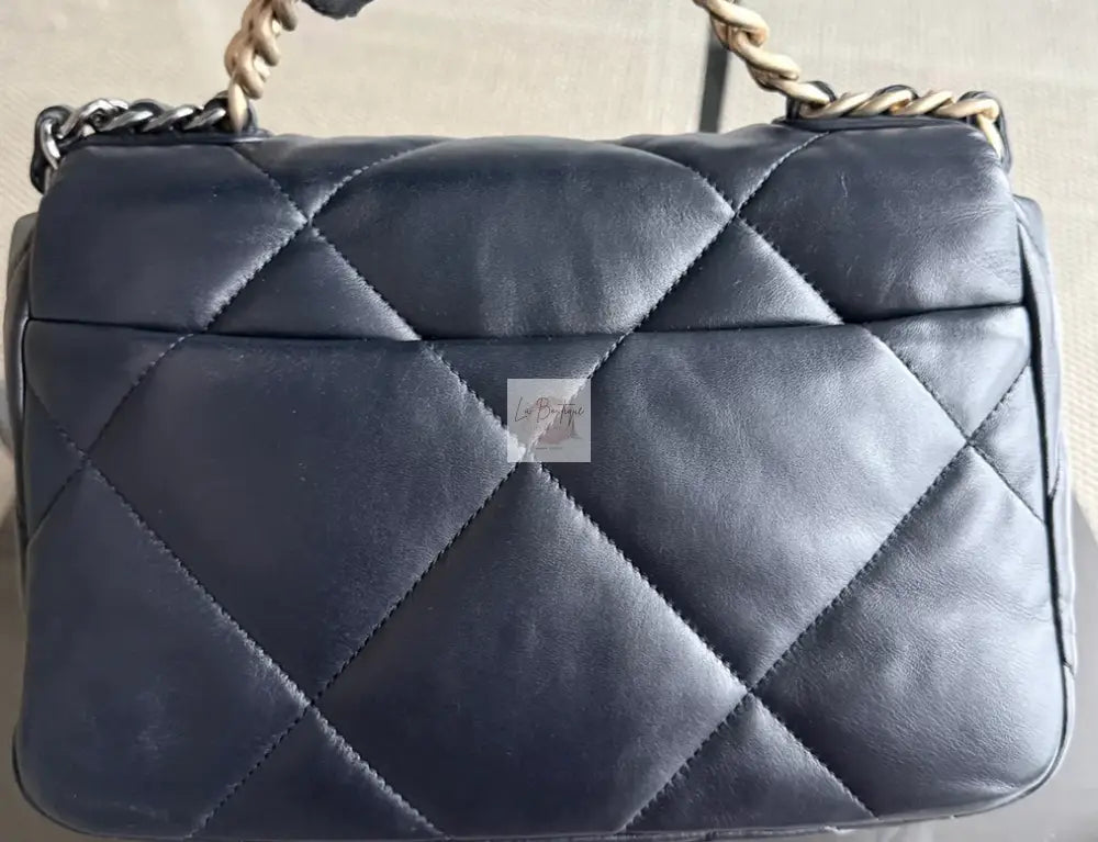 Torebka Chanel 19 small dark navy/gold hdw 2021 z rachunkiem