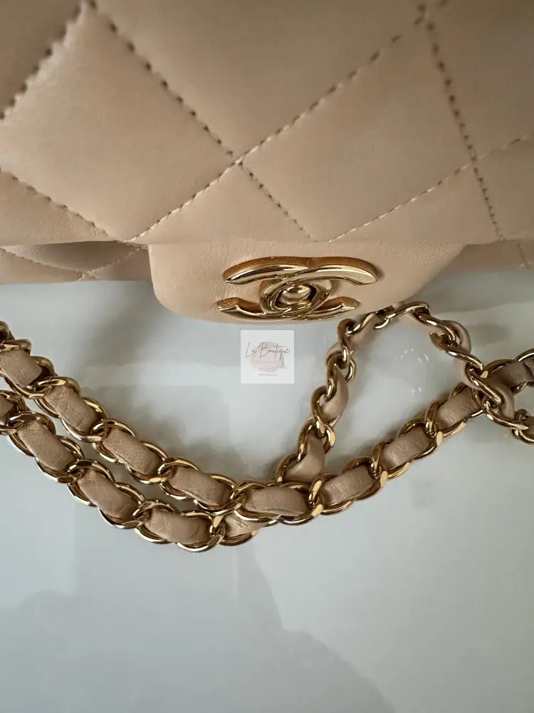Torebka Chanel Classic Double Flap Lambskin Seria 23 Beige Medium