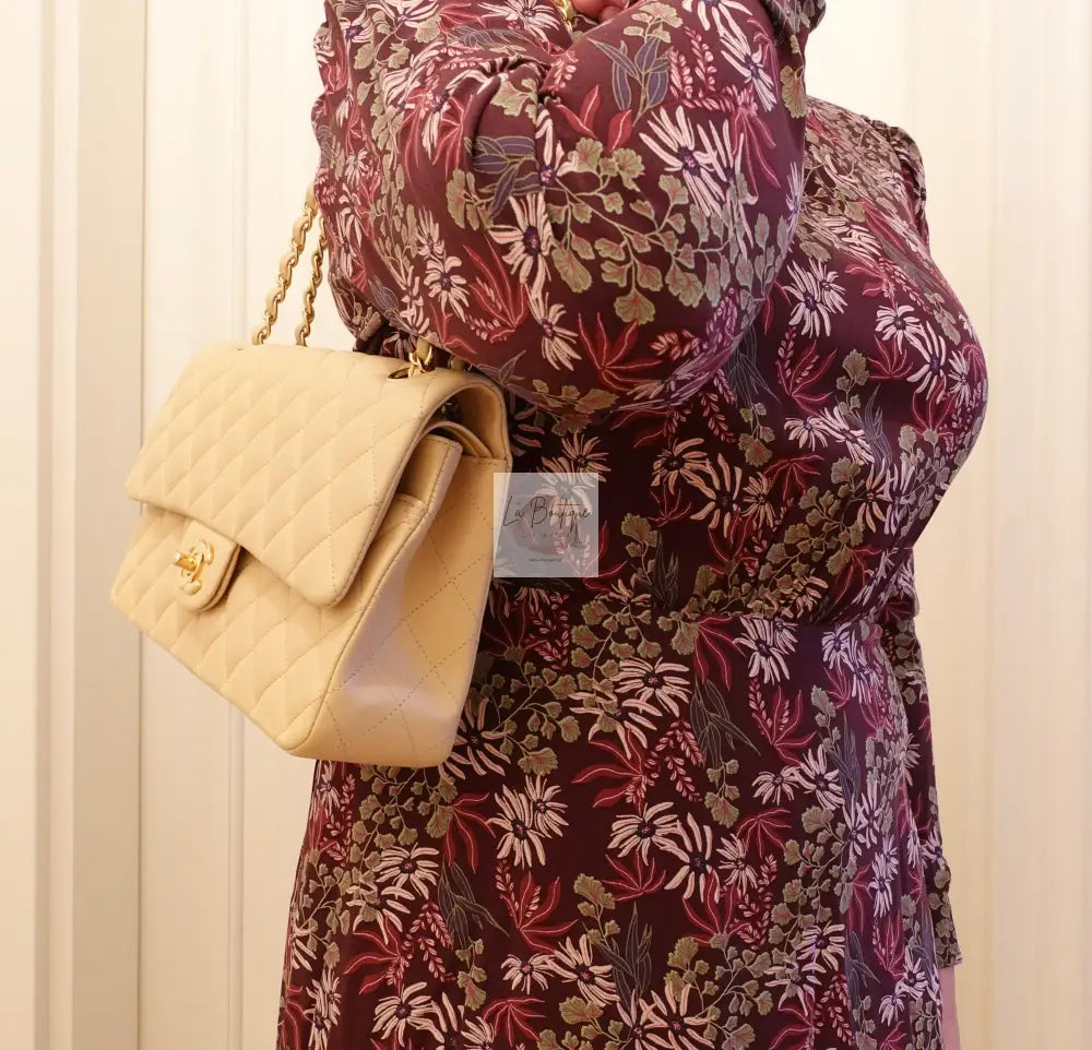 Torebka Chanel Classic Double Flap Lambskin Seria 23 Beige Medium