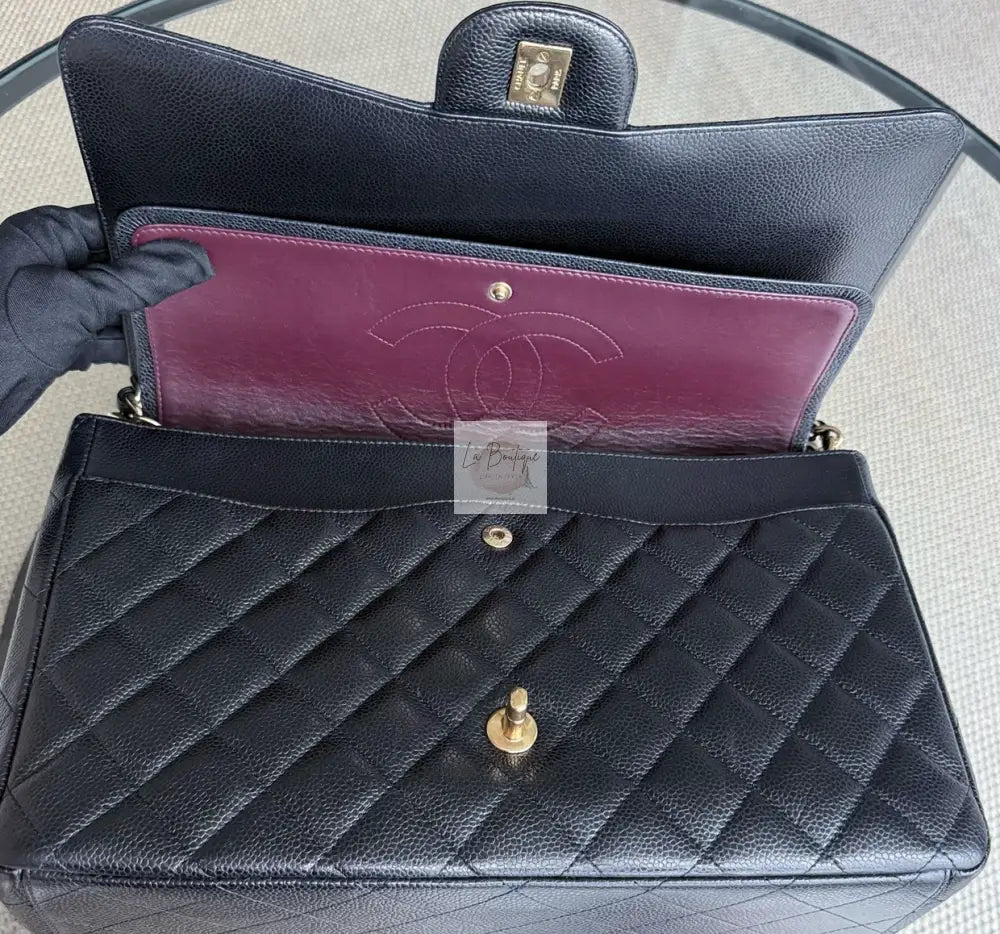 Torebka Chanel Classic double flap maxi czarna/gold hdw