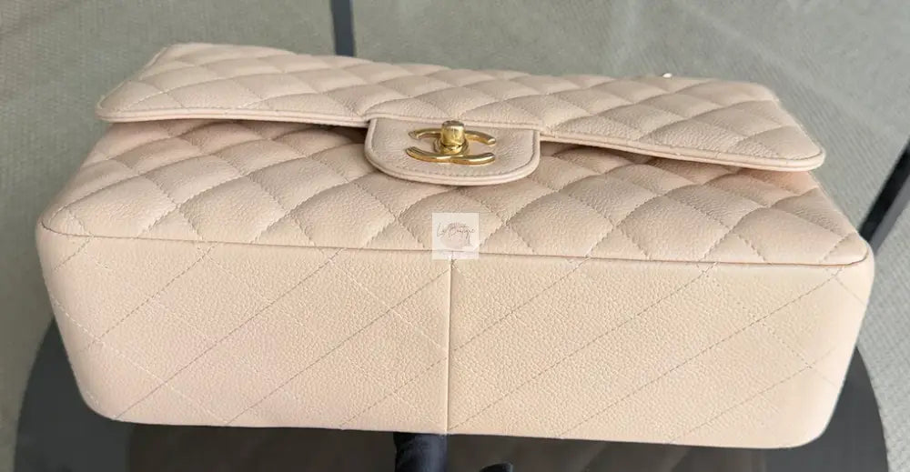 Torebka Chanel classic jumbo beige caviar/gold 2011r.