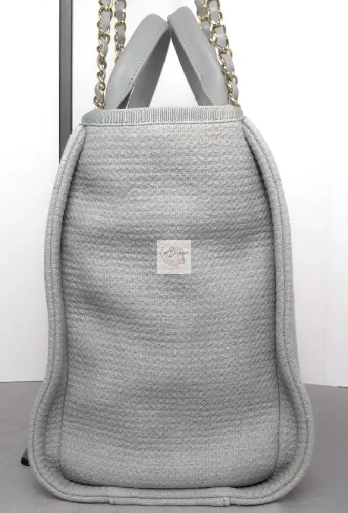 Torebka Chanel Deauville Shopping Tote 23B Grey Canvas/Light Gold