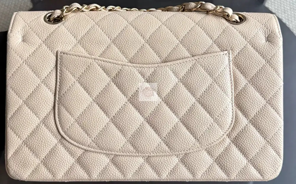 Torebka Chanel medium classic caviar beige/gold