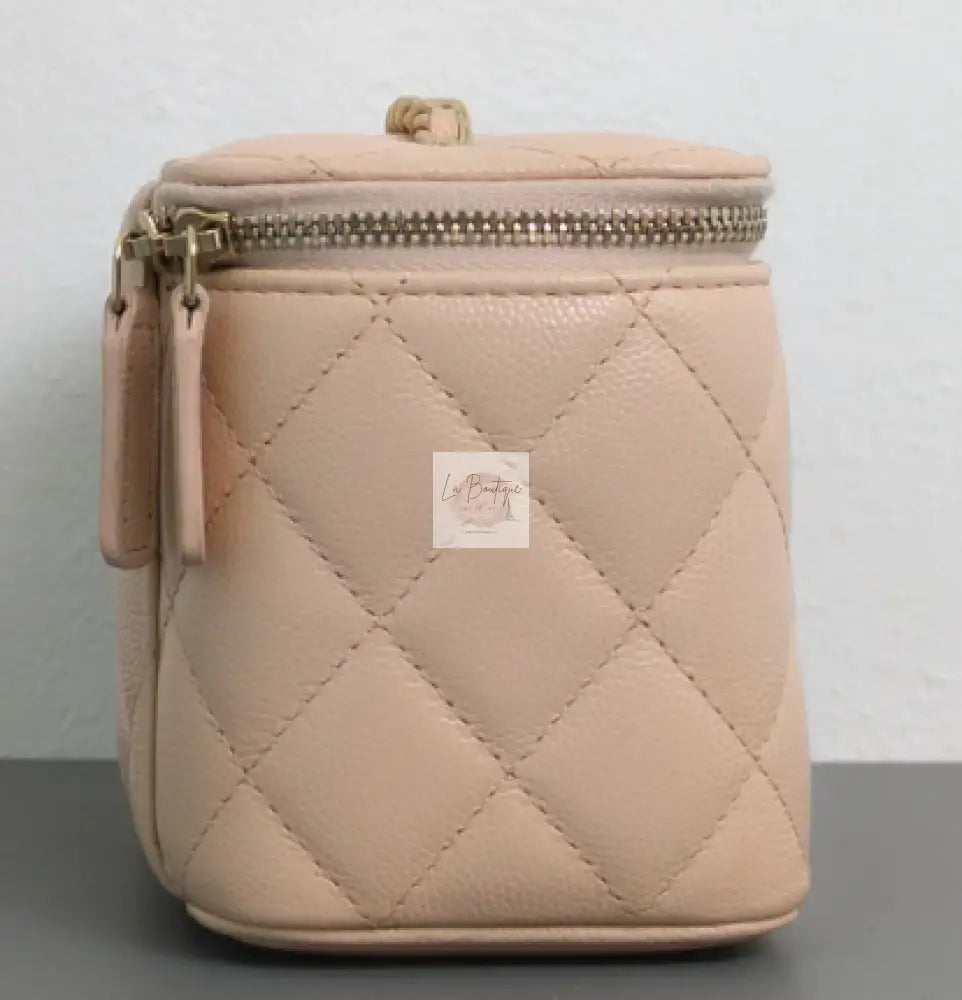 Torebka Chanel Vanity Bag with Chain Beige Caviar Light Gold Hardware 2021