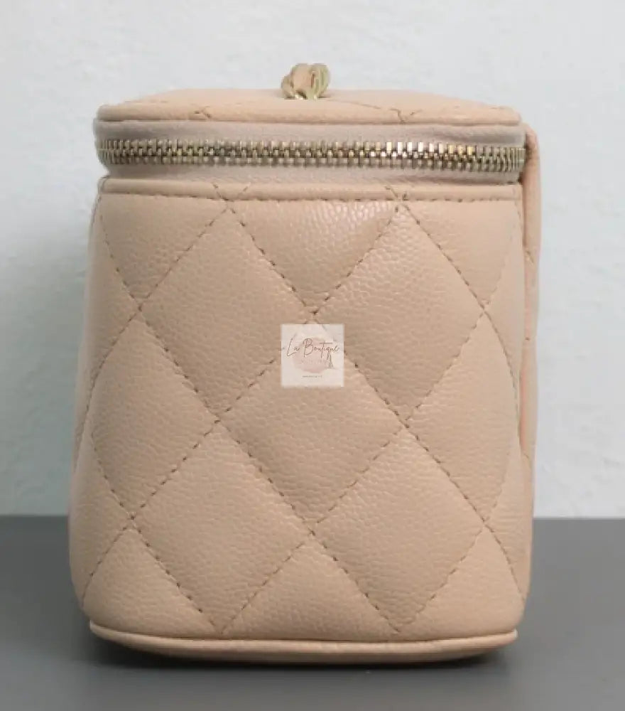 Torebka Chanel Vanity Bag with Chain Beige Caviar Light Gold Hardware 2021