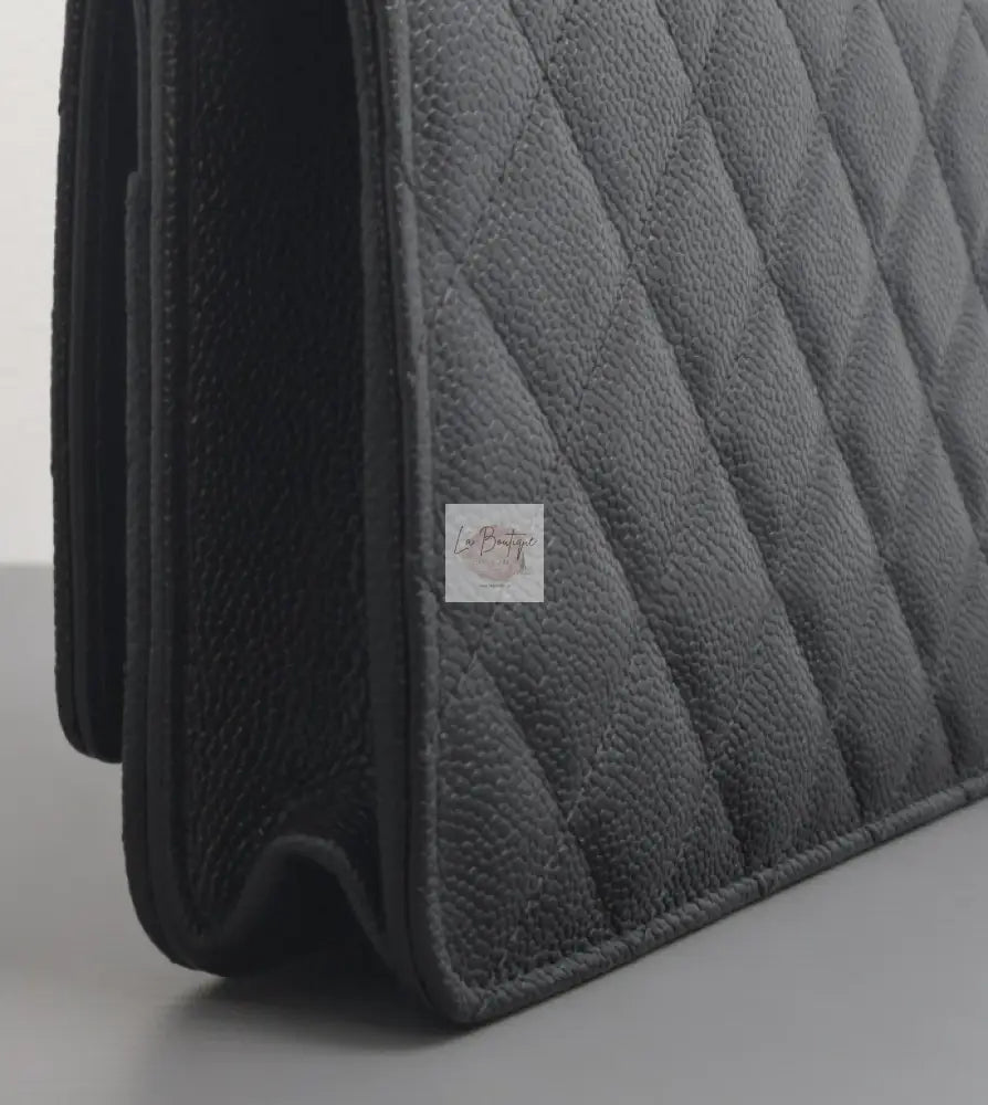 Torebka Chanel WOC With Top Handle | 22S Black Caviar Brushed Gold Hardware 2022