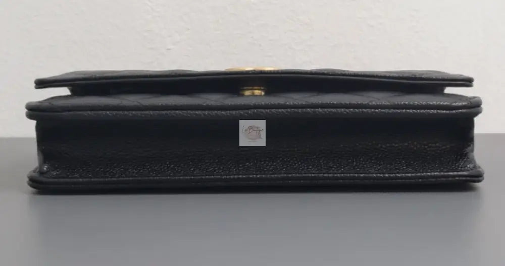 Torebka Chanel WOC With Top Handle | 22S Black Caviar Brushed Gold Hardware 2022
