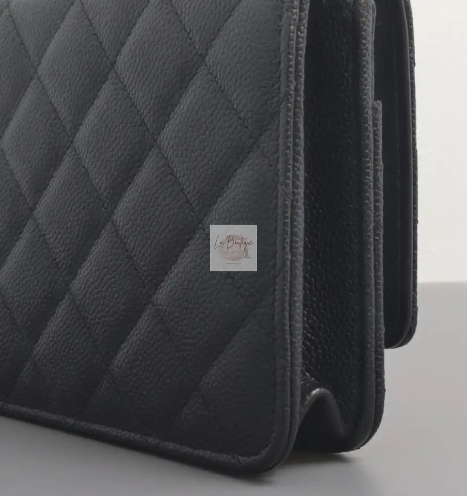 Torebka Chanel WOC With Top Handle | 22S Black Caviar Brushed Gold Hardware 2022