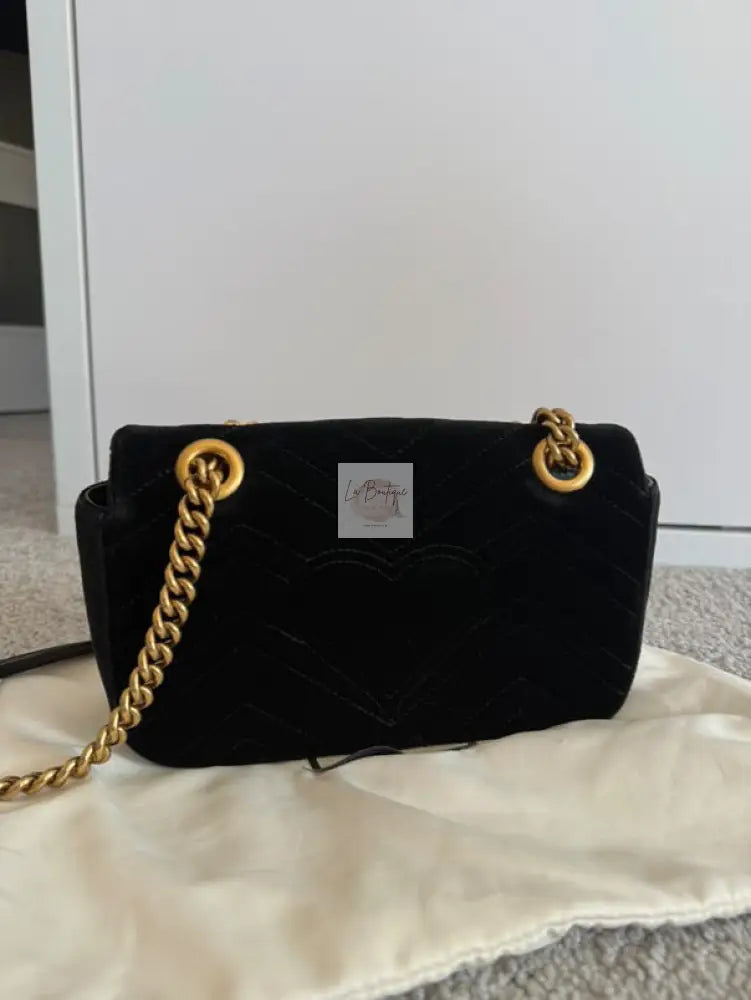 Torebka Gucci Marmont small velvet black