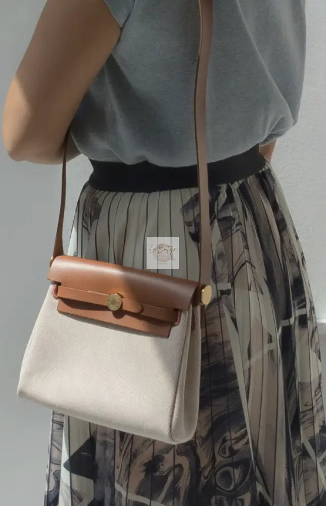 Torebka Hermes Her Bag 20 Ecru Beige/Fauve Gold Hardware nowa