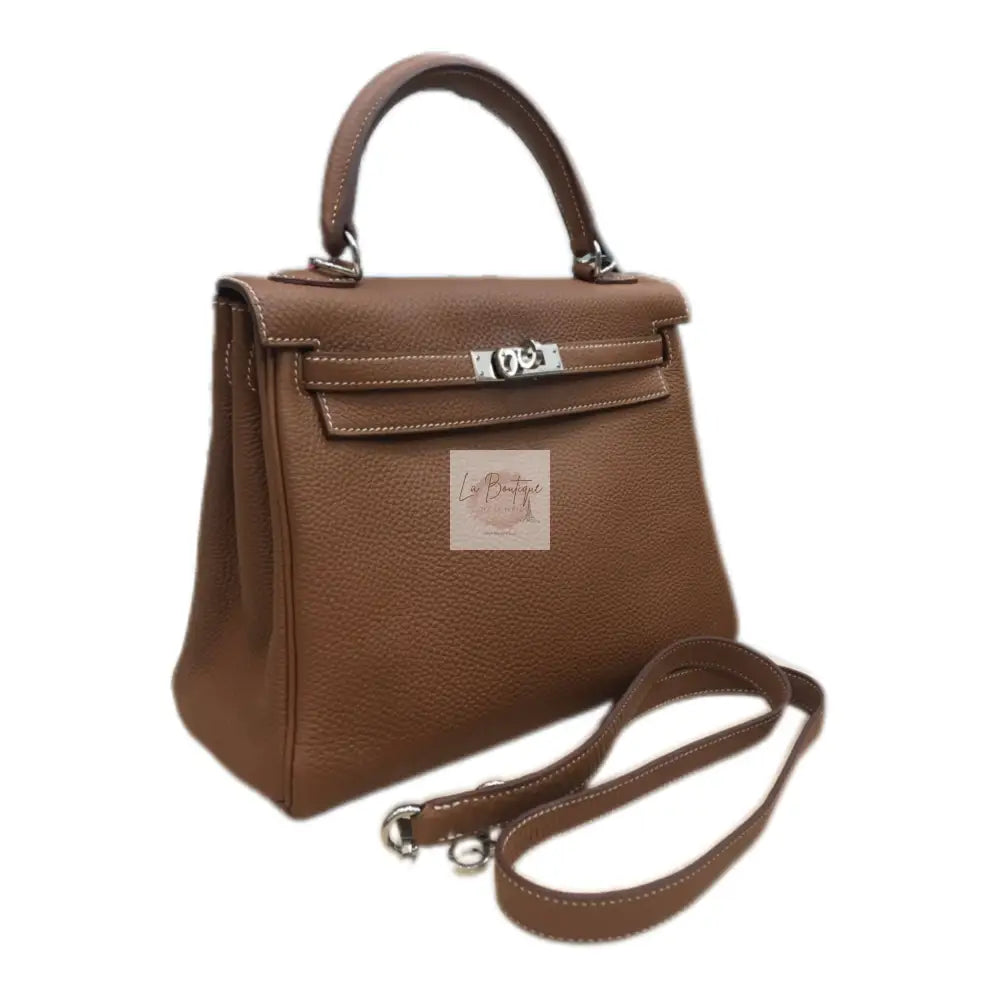 Torebka Hermes Kelly 25 Gold Togo/Palladium Hardware