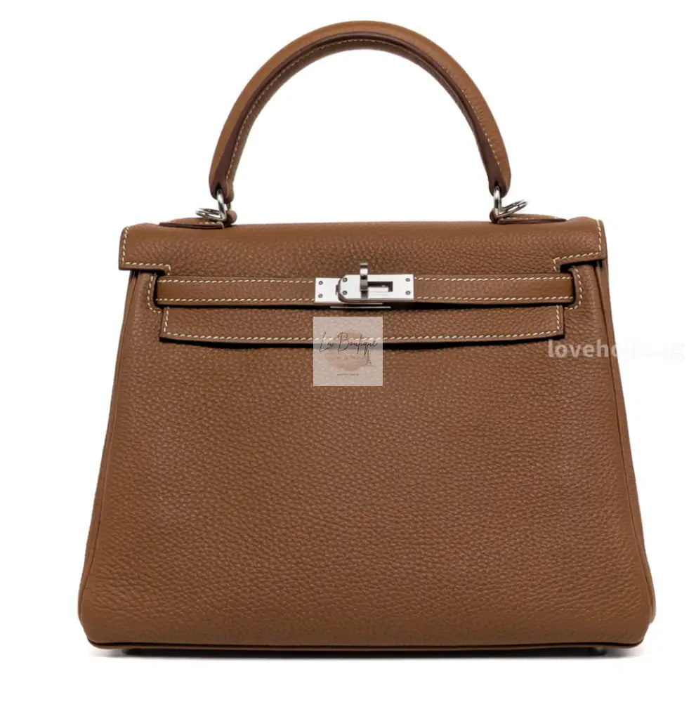 Torebka Hermes Kelly 25 Gold Togo/Palladium Hardware