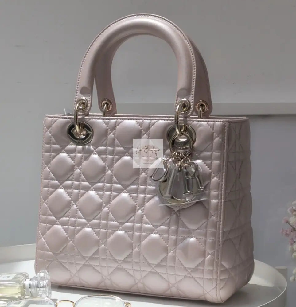 Torebka Lady Dior medium pearl pink NOWA