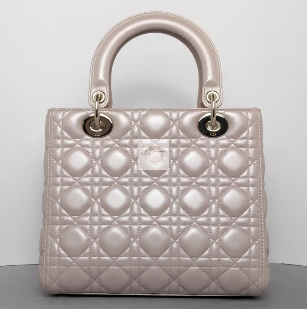 Torebka Lady Dior medium pearl pink NOWA