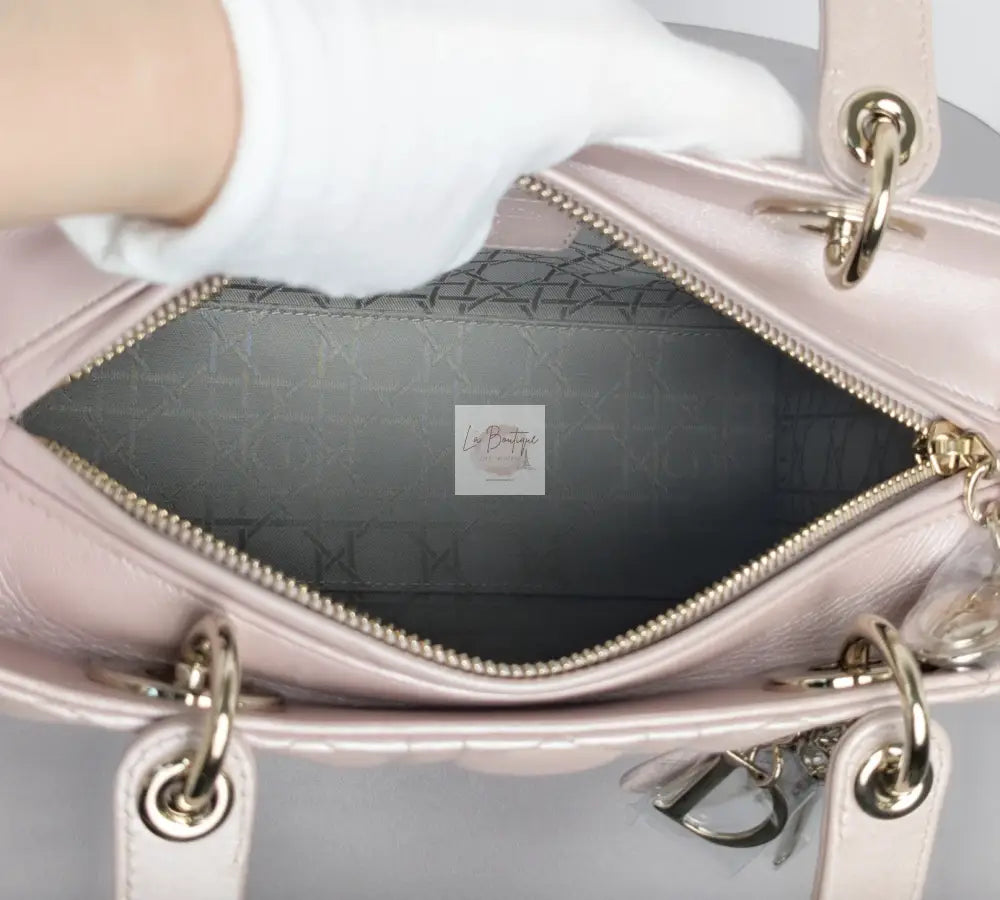 Torebka Lady Dior medium pearl pink NOWA