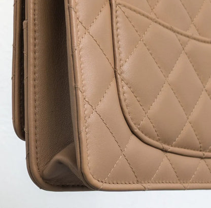 Torebka Chanel WOC z rączką 3B Dark Beige Lambskin/Gold