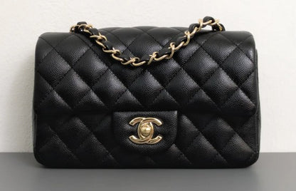 Torebka Chanel Mini Rectangular 17B Black Caviar/Light Gold 2018