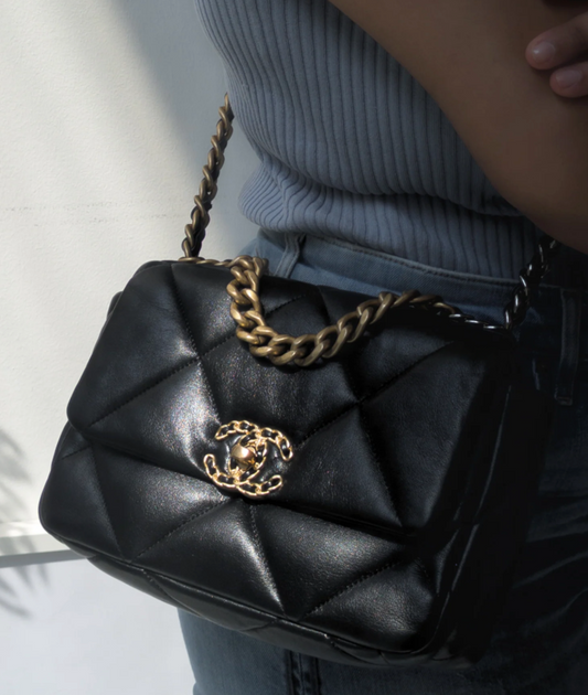 Torebka Chanel 19 small black lamb multicolored 2022 perfect like NEW
