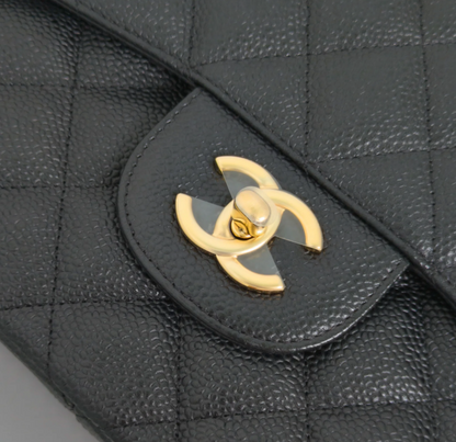 Torebka Chanel Jumbo caviar black/gold - like NEW