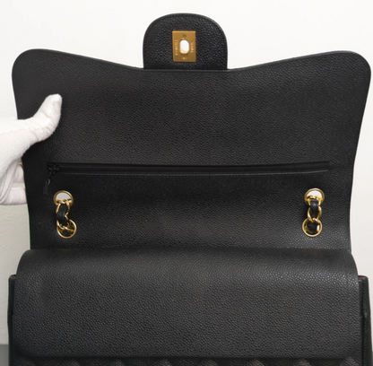Torebka Chanel Jumbo caviar black/gold - like NEW