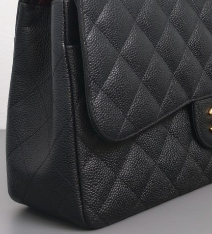 Torebka Chanel Jumbo caviar black/gold - like NEW