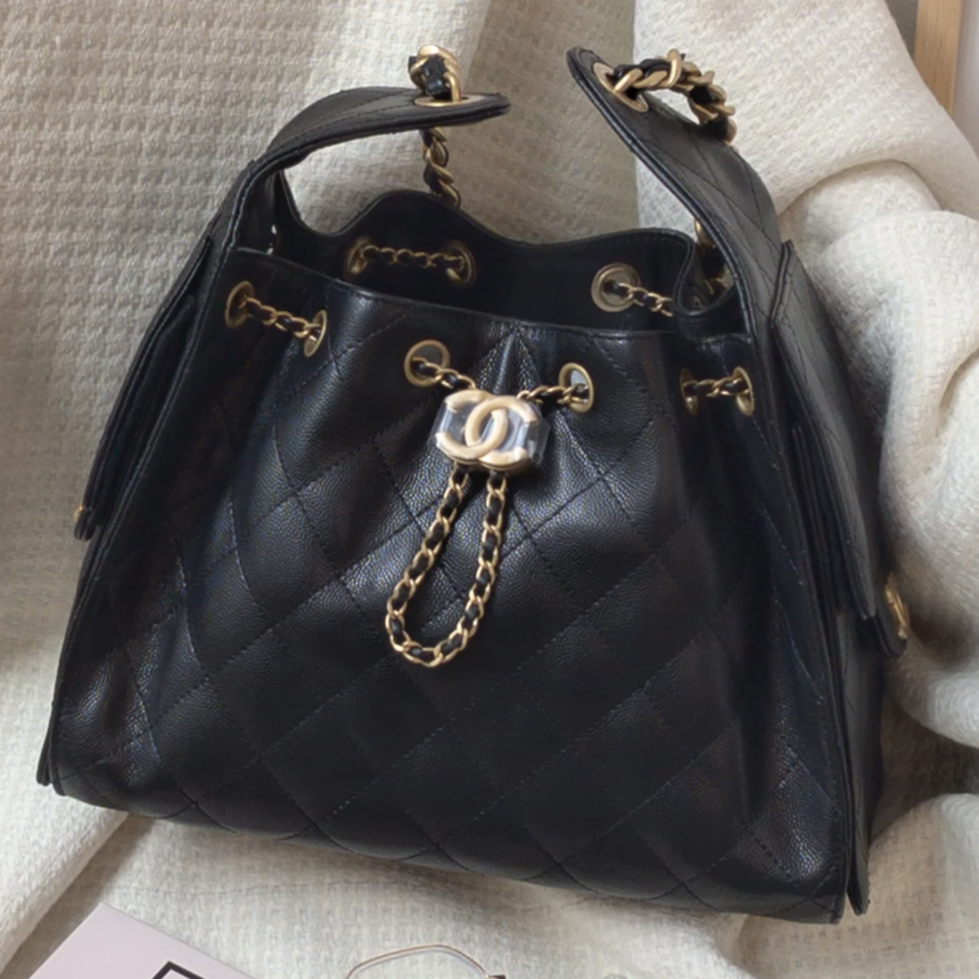 Torebka Chanel 25 small black lamb/gold new 2025