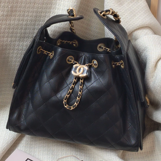 Torebka Chanel 25 small black lamb/gold new 2025
