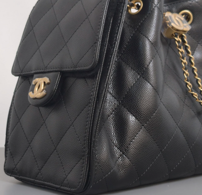 Torebka Chanel 25 small black lamb/gold new 2025
