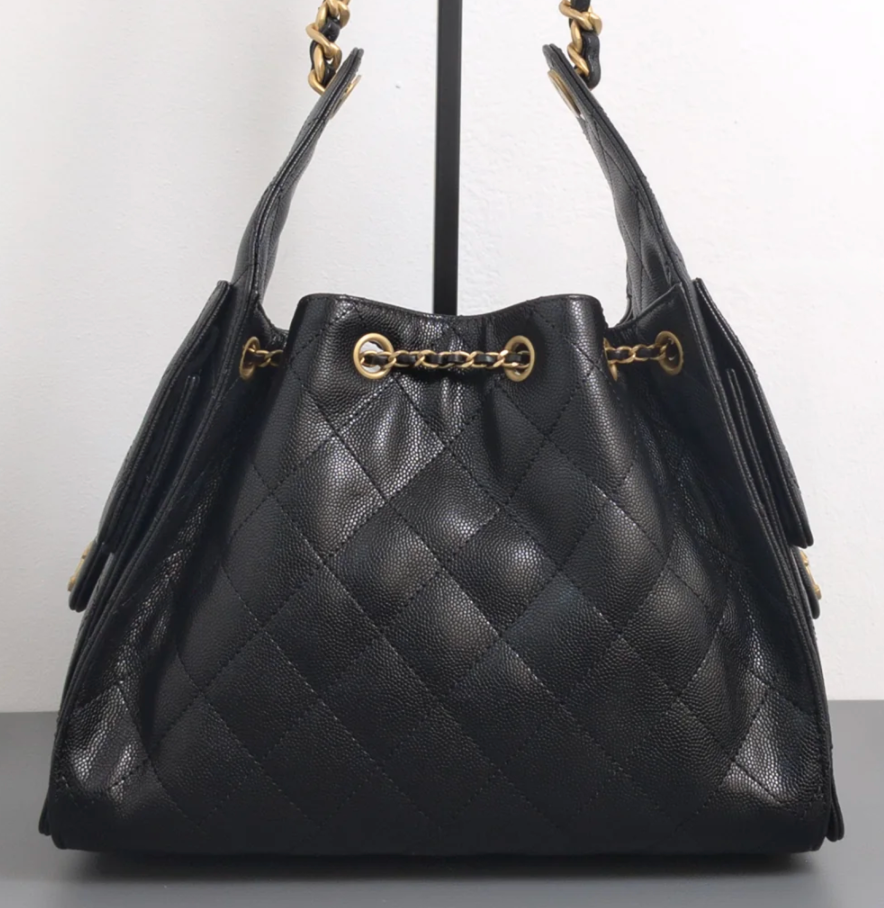 Torebka Chanel 25 small black lamb/gold new 2025